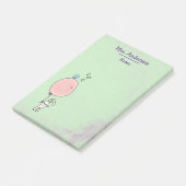 Cute Bunny Holding een ballon Post-it® Notes (Schuin)