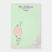 Cute Bunny Holding een ballon Post-it® Notes (Voorkant)