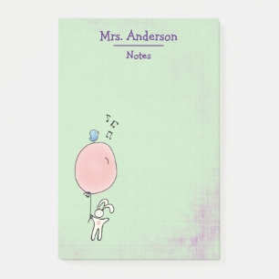 Cute Bunny Holding een ballon Post-it® Notes