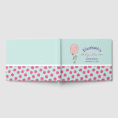 Cute Bunny Holding een ballonBaby shower Gastenboek (Volledig)