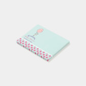 Cute Bunny Holding een ballonBaby shower Post-it® Notes (Schuin)