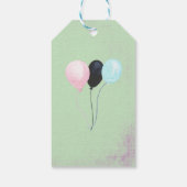 Cute Bunny Holding een ballonvaardige dag bedankt Cadeaulabel (Achterkant)