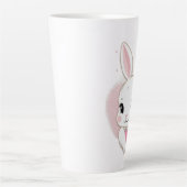 Cute Bunny Holding Heart | Romantic Design Latte Mok (Voorkant)