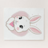 Cute Bunny Holding Heart | Romantic Design Legpuzzel (Horizontaal)