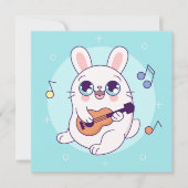 Cute Bunny Holiday Kaart (Voorkant)