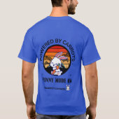 Cute Bunny Hugging Carrot Retro Sunset T-Shirt (Achterkant)