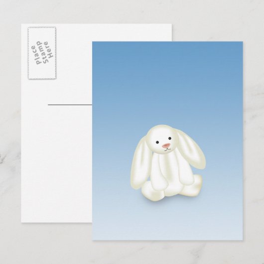 Cute Bunny Illustration - Briefkaart (Voorkant / Achterkant)