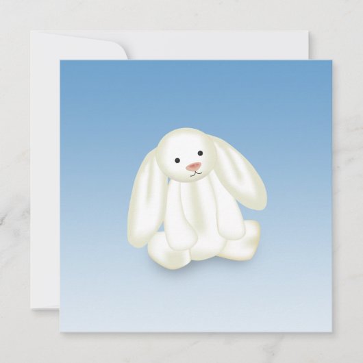 Cute Bunny Illustration Persoonlijke Aankondiging (Voorkant)
