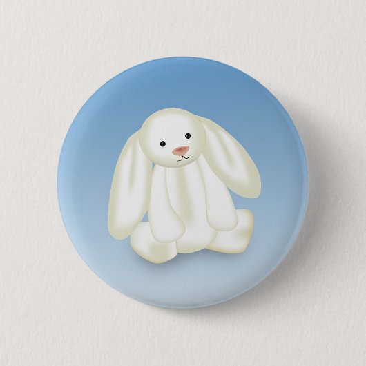 Cute Bunny Illustration Ronde Button 5,7 Cm (Voorkant)