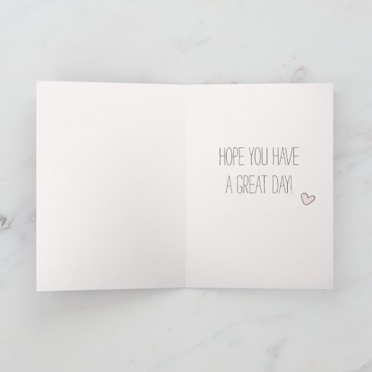 Cute Bunny in a Top Hat - Birthday Kaart (Binnen)