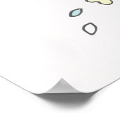 Cute Bunny in a Wreath - Birth Stats Nursery Art Poster (Hoek)