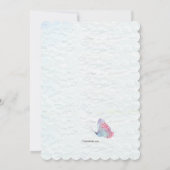 Cute Bunny in Basket Invitation Kaart (Achterkant)