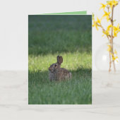 Cute bunny kaart (Gele Bloem)