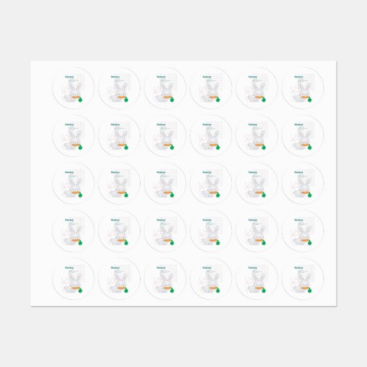 Cute Bunny-Kawaii collectie Labels (Vel)