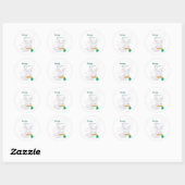 Cute Bunny-Kawaii collectie Ronde Sticker (Vel)