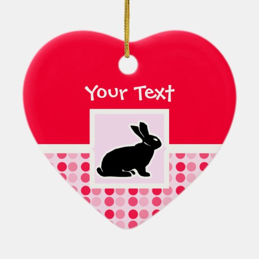 Cute Bunny Keramisch Ornament (Achterkant)