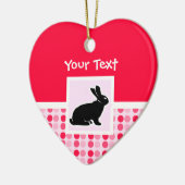 Cute Bunny Keramisch Ornament (Links)