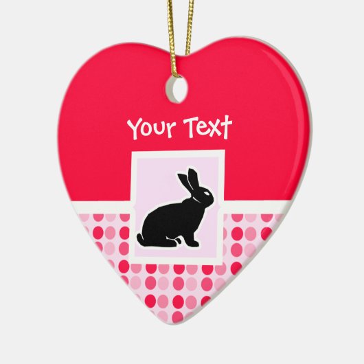 Cute Bunny Keramisch Ornament (Links)