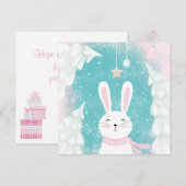 Cute Bunny Kerstroze en Mint (Voorkant / Achterkant)