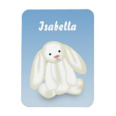 Cute Bunny Kinder Name Monogram Magneet (Verticaal)