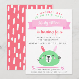 Cute Bunny   Kinderdagfeest Kaart