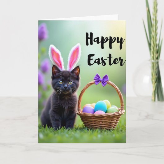 Cute Bunny Kitty Pasenkaart Kaart (Voorkant)