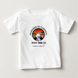 Cute Bunny Knuffel Carrot Retro Zonsondergang T-Sh