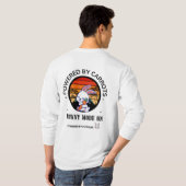Cute Bunny Knuffel Carrot Retro Zonsondergang T-Sh T-shirt (Achterkant volledig)