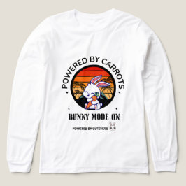 Cute Bunny Knuffel Carrot Retro Zonsondergang T-Sh Tri-Blend Shirt