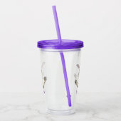 Cute bunny konbit cartoon illustration acryl drinkbeker (Links)