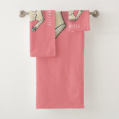 Cute bunny konbit cartoon illustration bad handdoek (Insitu)