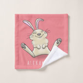 Cute bunny konbit cartoon illustration bad handdoek (Wasdoekje)