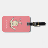 Cute bunny konbit cartoon illustration bagagelabel (Voorkant horizontaal)