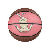 Cute bunny konbit cartoon illustration basketbal (Voorkant)