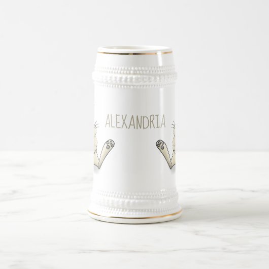 Cute bunny konbit cartoon illustration bierpul (Center)