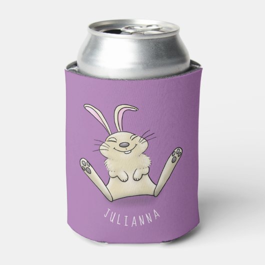 Cute bunny konbit cartoon illustration blikjeskoeler (Blikje Voorkant)