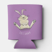 Cute bunny konbit cartoon illustration blikjeskoeler (Achterkant)