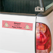 Cute bunny konbit cartoon illustration bumpersticker (Op Truck)