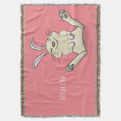 Cute bunny konbit cartoon illustration deken (Voorkant Verticaal)