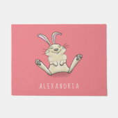 Cute bunny konbit cartoon illustration deurmat (Voorkant)