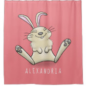 Cute bunny konbit cartoon illustration douchegordijn (Voorkant)
