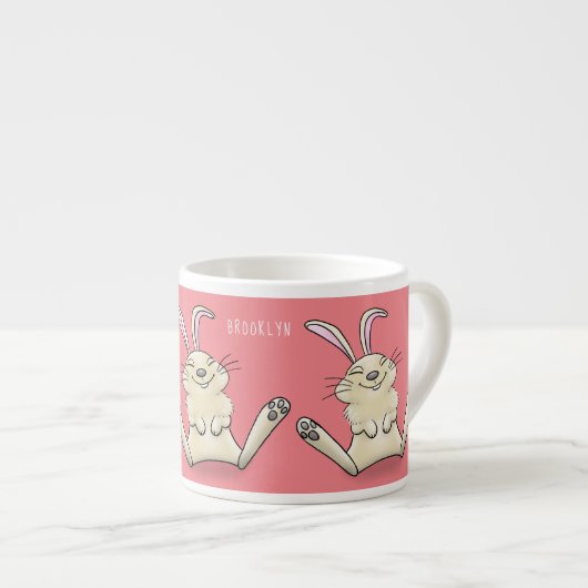 Cute bunny konbit cartoon illustration espresso kop (Voorkant rechts)