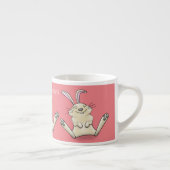 Cute bunny konbit cartoon illustration espresso kop (Rechts)