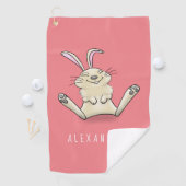Cute bunny konbit cartoon illustration golfhanddoek (Insitu)