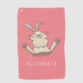 Cute bunny konbit cartoon illustration golfhanddoek (Voorkant)