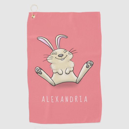 Cute bunny konbit cartoon illustration golfhanddoek (Voorkant)