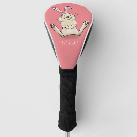 Cute bunny konbit cartoon illustration golfheadcover (Voorkant)
