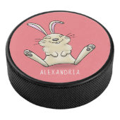 Cute bunny konbit cartoon illustration hockey puck (3/4)