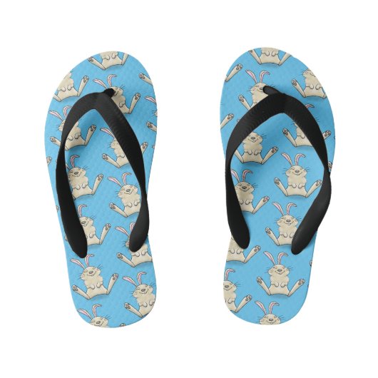 Cute bunny konbit cartoon illustration kinder teenslippers (Voetbed)