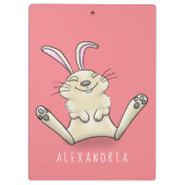 Cute bunny konbit cartoon illustration klembord (Achterkant)